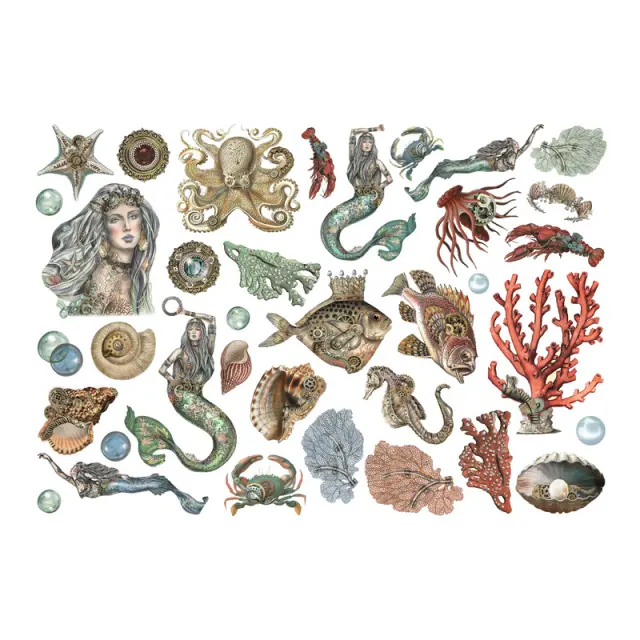 Αυτοκόλλητα Die Cuts-Ephemera Stamperia, Songs of the Sea, Siren 2