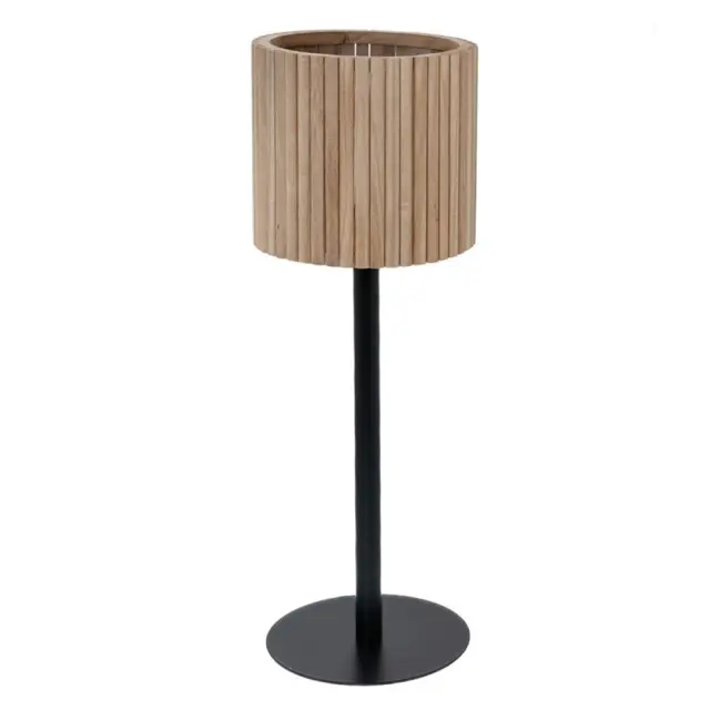 Κασπώ φυσικό ξύλινο με μαύρο μεταλλικό stand 26x73cm Iliadis 85197