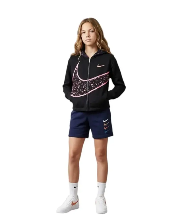 Nike - Παιδική Μπλούζα Φούτερ Cardigan Splatter 36J287-023 Μαύρο - 4 ετών 3