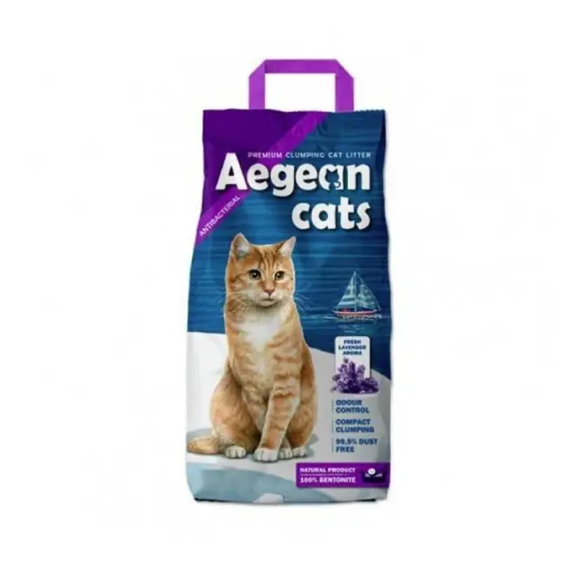 Aegean Cats Άμμος Υγιεινής Γάτας Λεβάντα 20kg