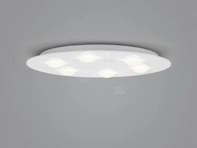 BELOS LED 65/2309.07 Λευκό Φωτιστικό Οροφής από Ατσάλι και Γυαλί Murano Άσπρο 2