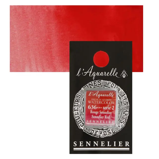 Χρώμα Ακουαρέλας Sennelier l Aquarelle Half Pan - 636 Sennelier Red