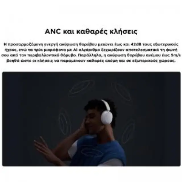 Ασύρματα Ακουστικά Κεφαλής Xiaomi Redmi Neo ANC Sand Λευκό N71708 3