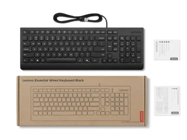 Lenovo Essential Wired Keyboard (Black) - Greek 319 (4Y41R64648) 2
