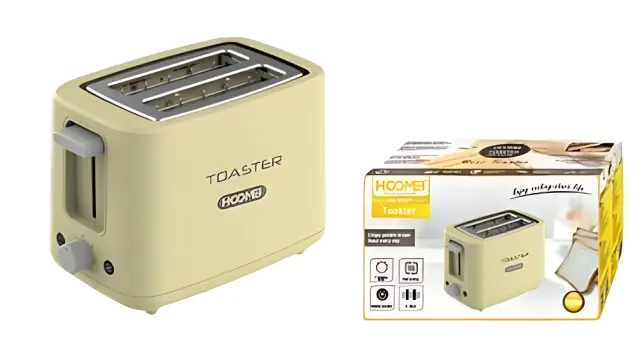 Hoomei Ηλεκτρική Φρυγανιέρα 2 θέσεων 750W Κίτρινη HM-5922Y