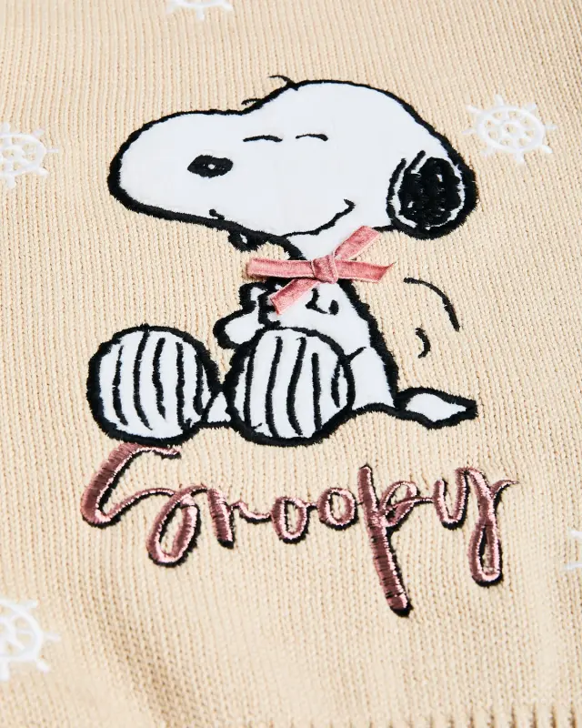 Πουλόβερ Snoopy με κέντημα 2