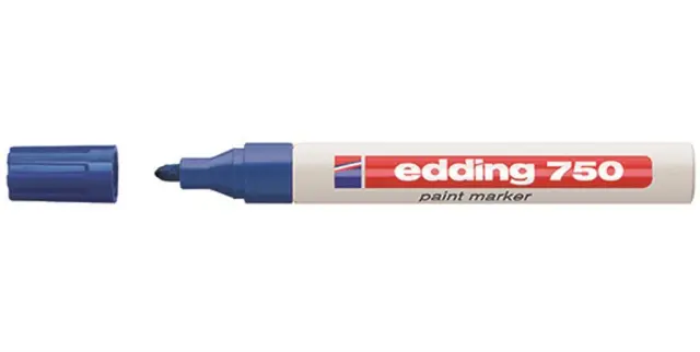 Μαρκαδόρος Λαδιού Ανεξίτηλος Edding 750 Μπλε 2-4mm (Edding)