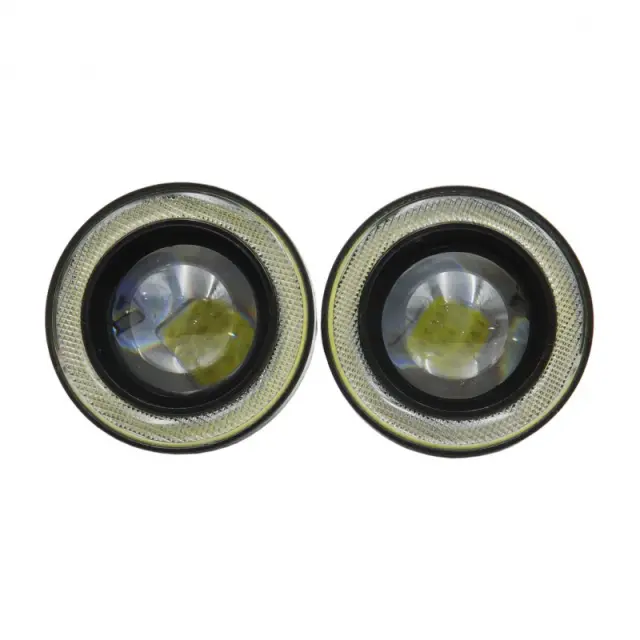 LED ΦΩΤΑ ΟΜΙΧΛΗΣ ΑΥΤΟΚΙΝΗΤΟΥ ΜΕ ANGEL EYES ΛΕΥΚΟ ΦΩΣ M609-89MM