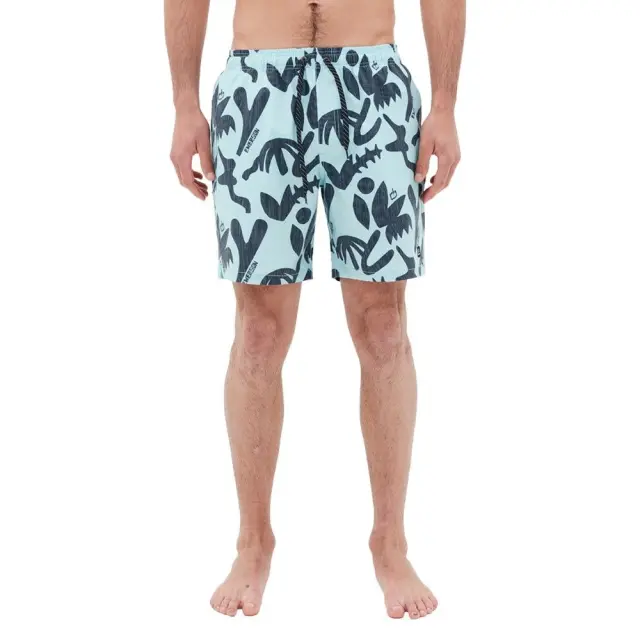 Emerson Men's Printed Packable Volley Shorts (221.EM505.31R-PR 266 Aqua) - Τιρκουάζ