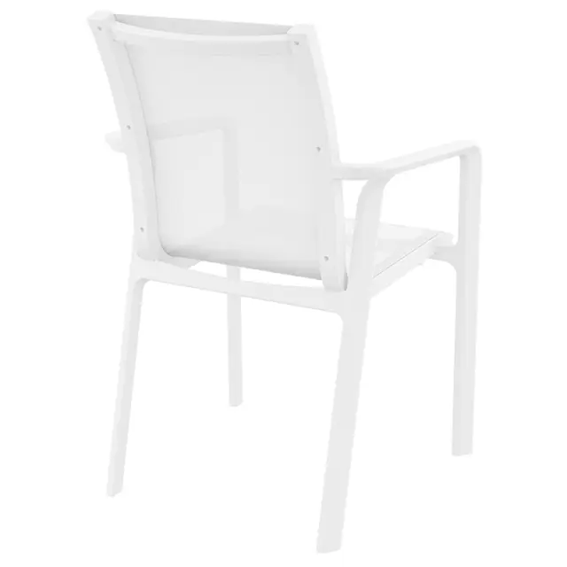 Πολυθρόνα Στοιβαζόμενη PACIFIC Λευκό PP/Textilene 57x62x44/90cm 2