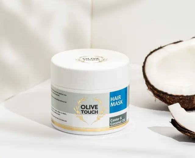 OLIVE TOUCH Μάσκα για Ξηρά Βαμμένα Μαλλιά με βιολογικό Λάδι Ελιάς, εκχύλισμα Μελιού 150ml