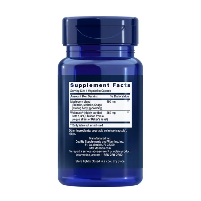 Life Extension Mushroom Immune with Beta Glucans 2