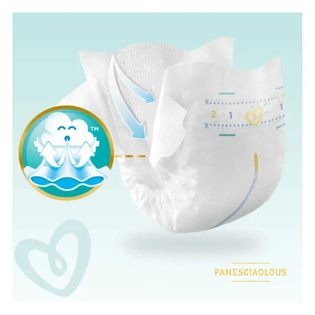 Pampers Premium Care Monthly Pack Πάνες με Αυτοκόλλητο No. 4 9-14kg 168τμχ 3
