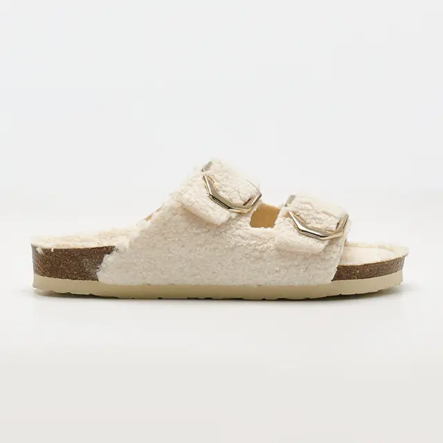 Genuins Παντόφλες Γυναικείο ύφασμα Μπεζ GEN/GALIA SHEEP BEIGE