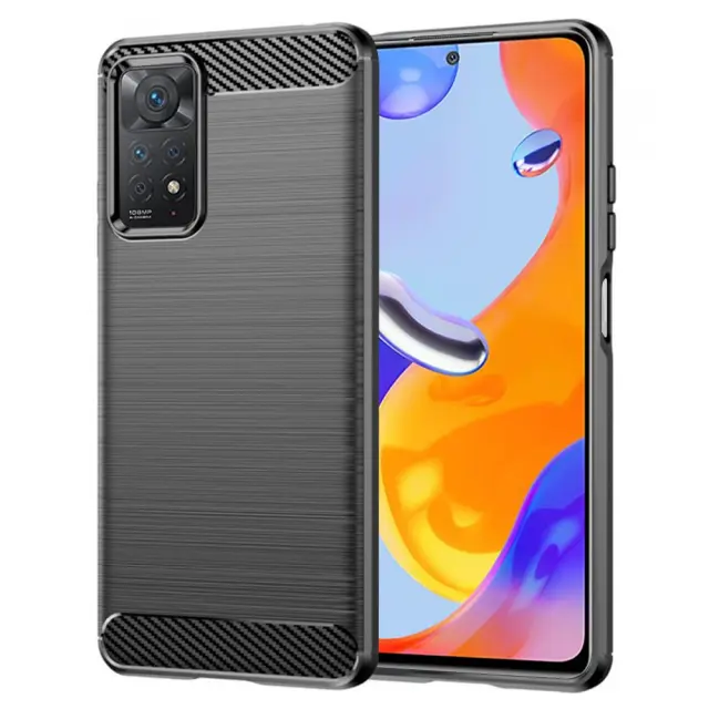 Techsuit® Carbon Θήκη για Redmi Note 11 Pro 4G/5G/ Note 12 Pro 4G- Black