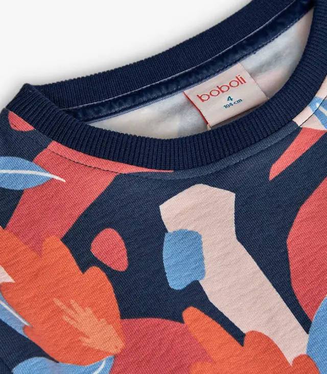 Boboli Φόρεμα φούτερ με σχέδιο NORDIC WAY - 8Y 3