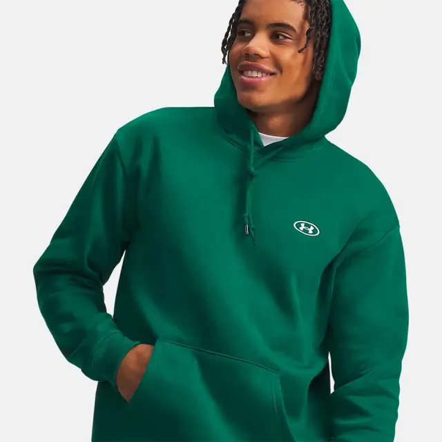 Under Armour Men's Rival Fleece Hoodie Πράσινο 6013448-312 (Under Armour) 3