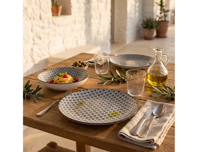 Σετ Πιάτων Secret De Gourmet Bohemia Fleur - 18 τεμάχια 154723B