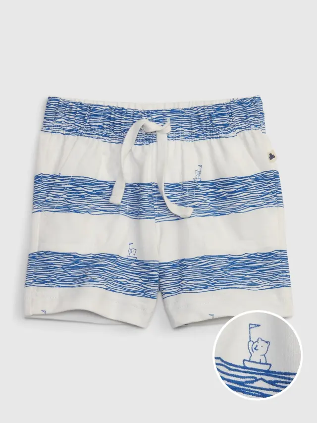 Multi Βρεφικό 100% Οργανικό Βαμβάκι Mix and Match Pull-On Σορτς NOVELTY ADMIRAL BLUE