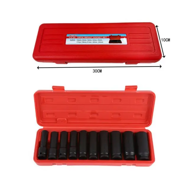 Σετ Κρουστικά Καρυδάκια 1/2" 10τεμ - Impact Socket Set 089128