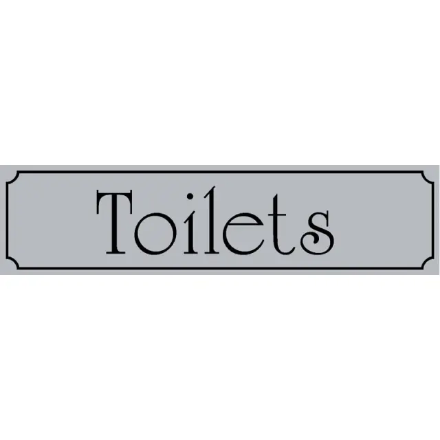 Πινακίδα Σήμανσης Toilets Αλουμίνιο 50x200mm