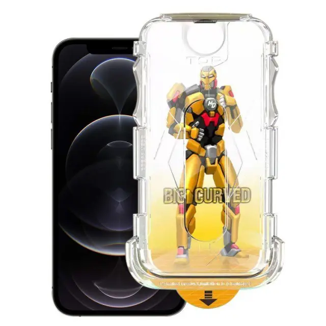 Tempered Glass Easy Installation για iPhone 12/ 12 Pro Full Cover Black OEM
