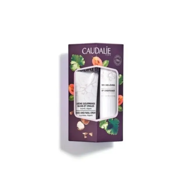 Caudalie Πακέτο Προσφοράς Mε Hand & Nail Cream Ενυδατική Κρέμα Χεριών & Νυχιών, 30ml & Lip Conditioner Για Ενυδάτωση Tων Χειλιών, 4,5gr