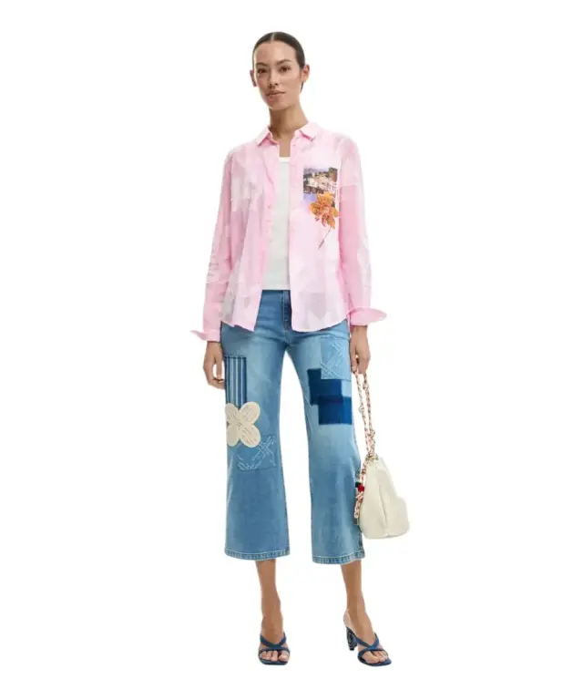 Desigual - Γυναικείο Πουκάμισο Pinkjac 26SWCW12-3049 Ροζ 2