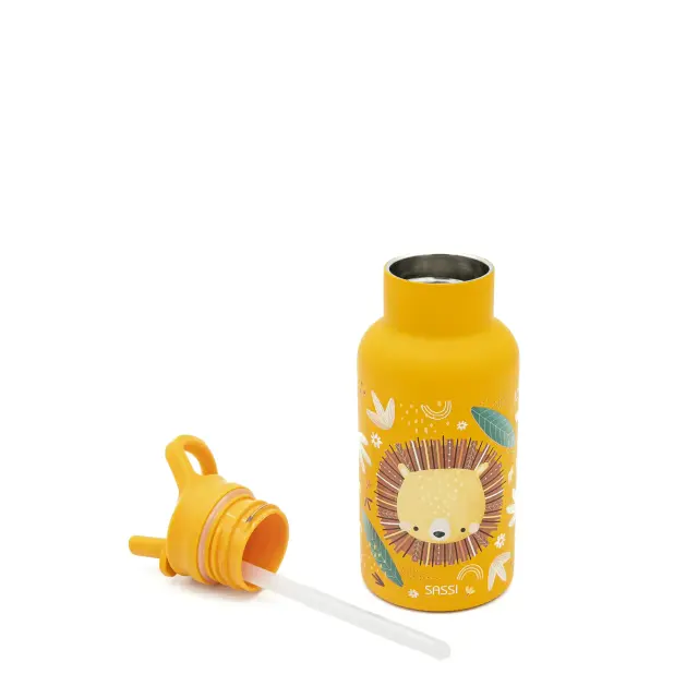 Sassi Ανοξείδωτο Μπουκάλι Θερμός με Καλαμάκι 350ml Chompy The Lion 2