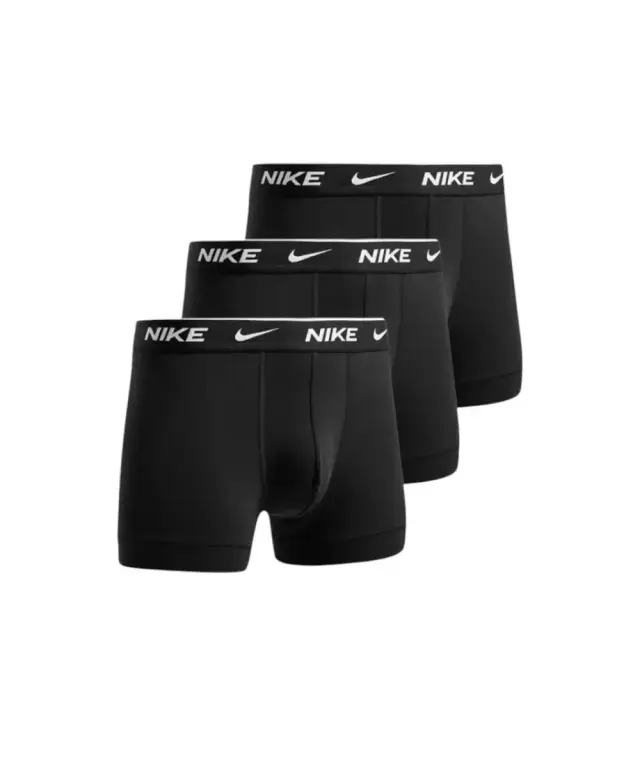 Nike - Ανδρικά Μποξεράκια Everyday Trunk Boxer 3-Pack 0000KE1008-UB1 Μαύρο - S