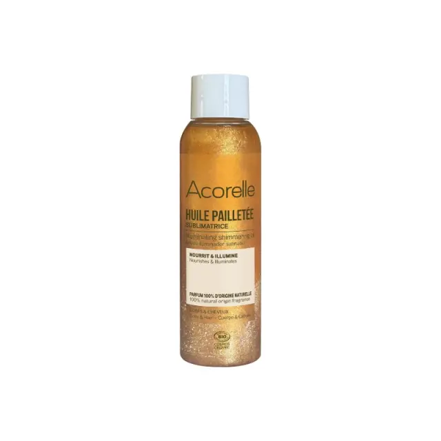 Acorelle Certified Organic Sublime Shimmering Oil - Βιολογικό Λάδι Λάμψης Για Σώμα & Μαλλιά, 100ml