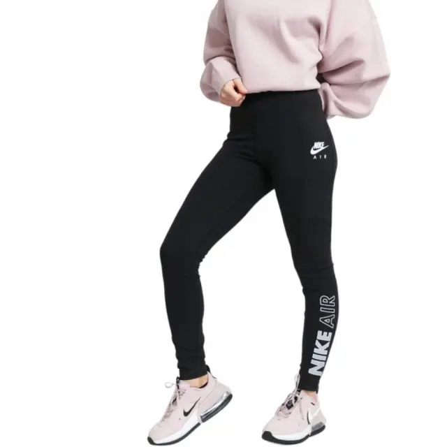 Nike Air Running Γυναικείο Cropped Κολάν CZ8622-010 Μαύρο - M 2