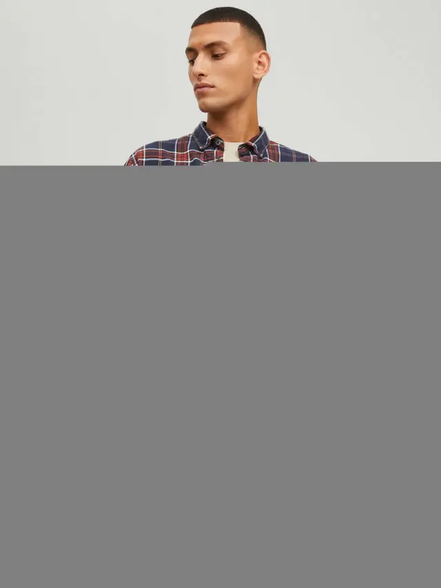 JJECLASSIC CHECK SHIRT L/S AU22 SN Hawaiian Sunset 2