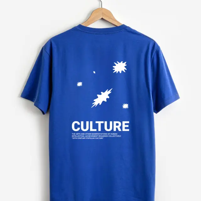 T-shirt Noshame® Μπλέ με τύπωμα Culture Leaves - 122532 - XXL 2