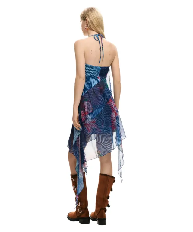 Desigual - Γυναικείο Φόρεμα Nora Pixelado 26SWVK36-5001 Μπλε 3