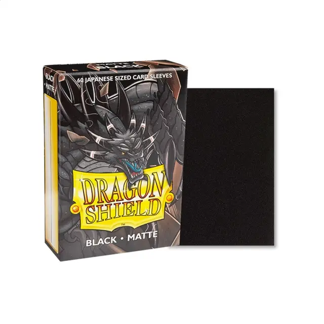 Dragon Shield Small Sleeves - Japanese Matte Black (60 Sleeves) 2
