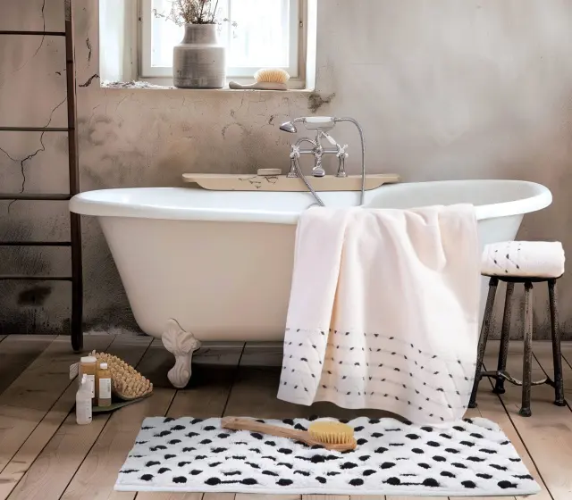 ΧΑΛΑΚΙ ΜΠΑΝΙΟΥ CHEVILLE 50Χ80 NEF-NEF HOMEWARE ECRU