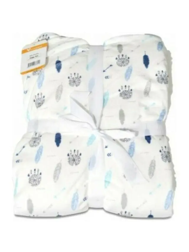 Κουβέρτα Αγκαλιάς Διπλής Όψεως 75x105cm Shaggy Blue Cangaroo 3800146266219 2