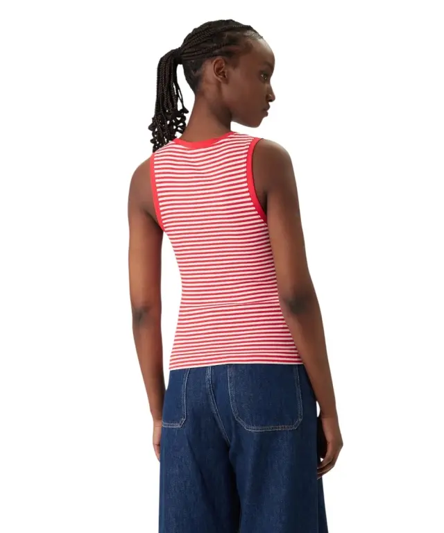 Tommy Hilfiger - Γυναικείο T-shirt Αμάνικο Rib Essential Tank Top Slim Fit DW0DW20673-0EY Κόκκινο 2