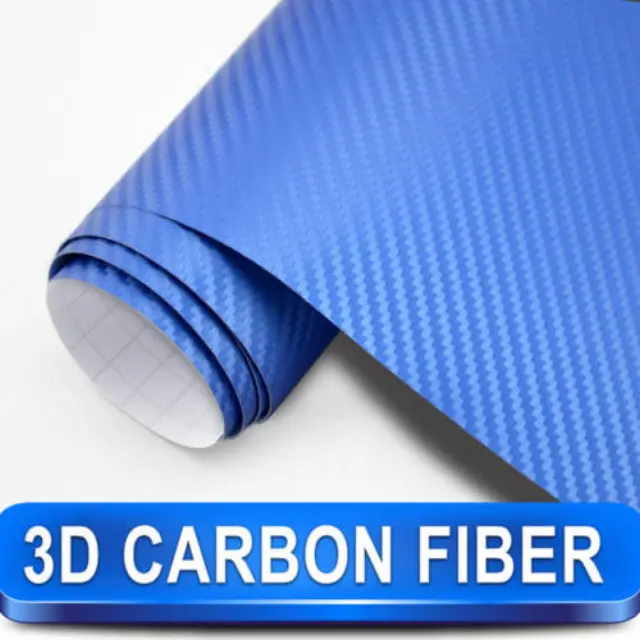 Ρολό 3D CARBON 152x150cm Μπλε – Αυτοκόλλητη διακοσμητική ταινία ανθρακονήματος OEM