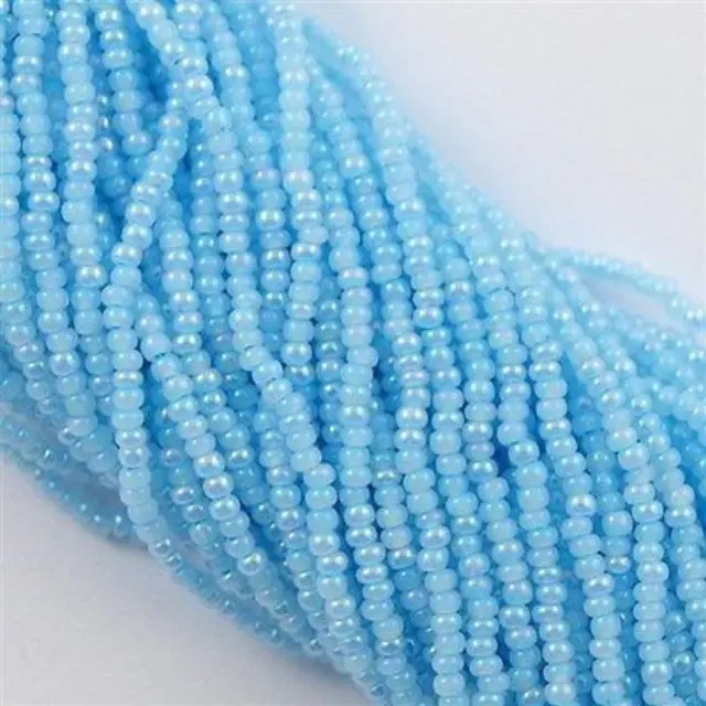 Χάντρα Seed Beads Τσεχίας 11/0 - Blue Ceylon AB - 6 Κορδόνια x 50cm