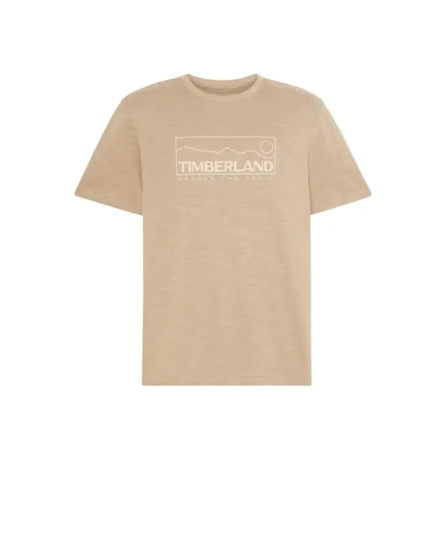 Timberland - Ανδρικό T-shirt Outlined Graphic Ss Tee Laurel Oak TB0A41XF-DH5 Μπεζ - XL