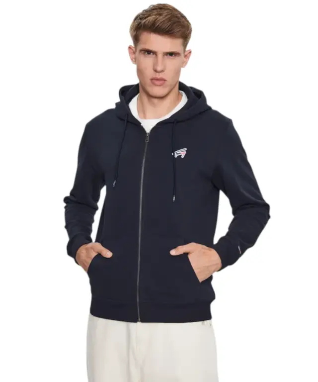 Tommy Hilfiger - Ανδρική Ζακέτα Φούτερ Regular Fit DM0DM16798-DW5 Μπλε Σκούρο - S