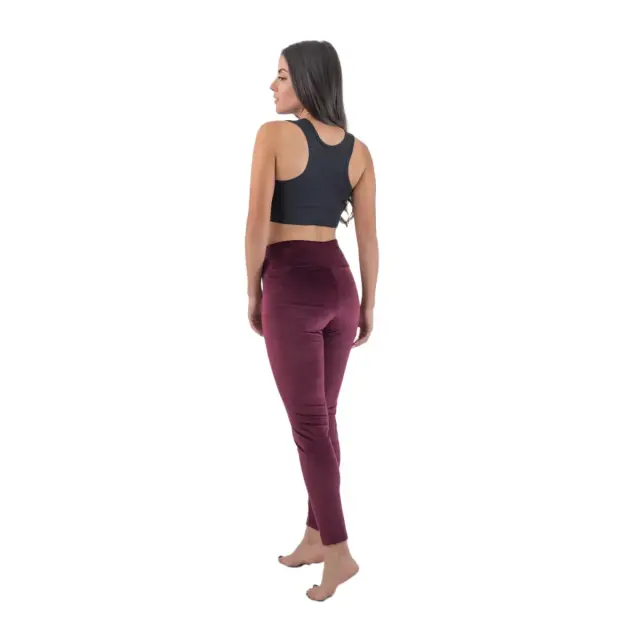MyWrap Γυναικείο Κολάν Velvet, Χρώμα Burgundy 3
