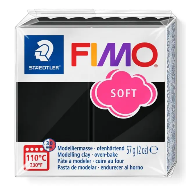 Πολυμερικός Πηλός Staedtler Fimo Soft No9 - Black - 56gr