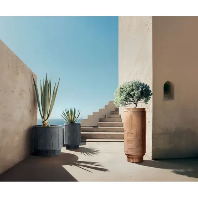 ΠΛΑΣΤΙΚΗ ΓΛΑΣΤΡΑ ETHICK FOLKA HIGH D40 H90 TERRACOTTA 2