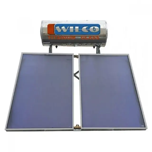 Hλιακός Θερμοσίφωνας Wilco 300lt/5m² Glass Τριπλής Ενέργειας με επιλεκτικό Συλλέκτη & Security Κρύσταλα
