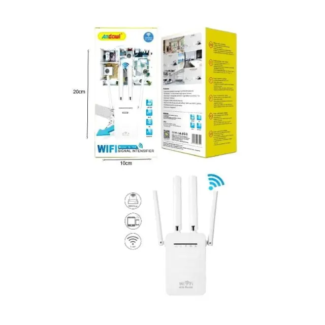 Andowl WiFi Extender Single Band (2.4GHz) 300Mbps Q-T84 075486 2