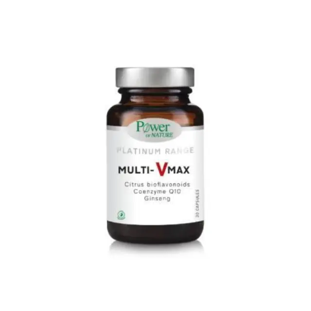 Power of Nature Platinum Range Multi-Vmax Συμπλήρωμα Διατροφής για Κάλυψη Ελλείψεων σε Βιταμίνες, Μέταλλα, Ιχνοστοιχεία, 30 κάψουλες
