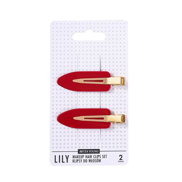 Sister Young LILY Makeup Hair Clips Set Red (2 τεμάχια)